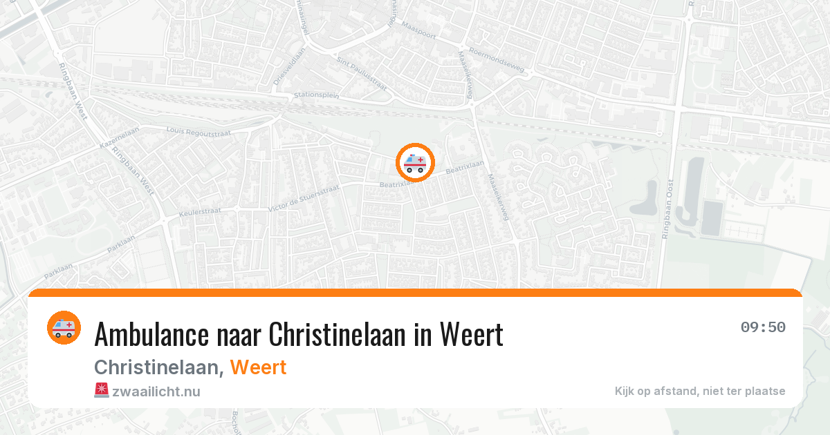 Ambulance naar Christinelaan in Weert — 20 jul 2026