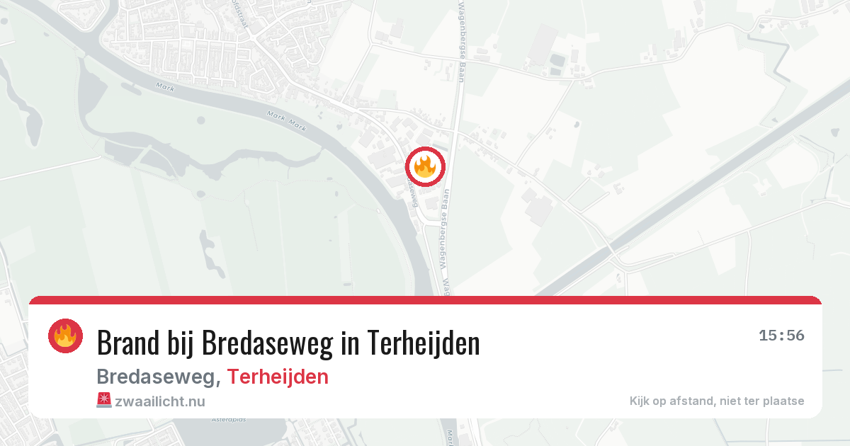 Brand bij Bredaseweg in Terheijden — 18 jul 2026