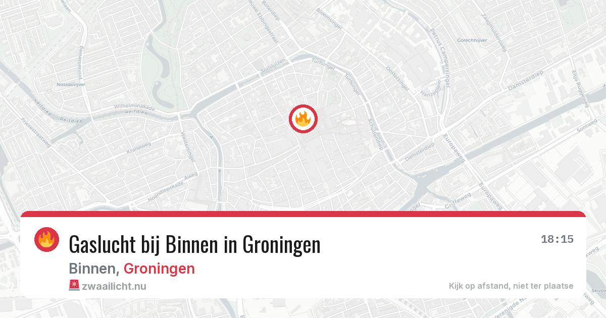 Gaslucht bij Binnen in Groningen — 5 jun 2026