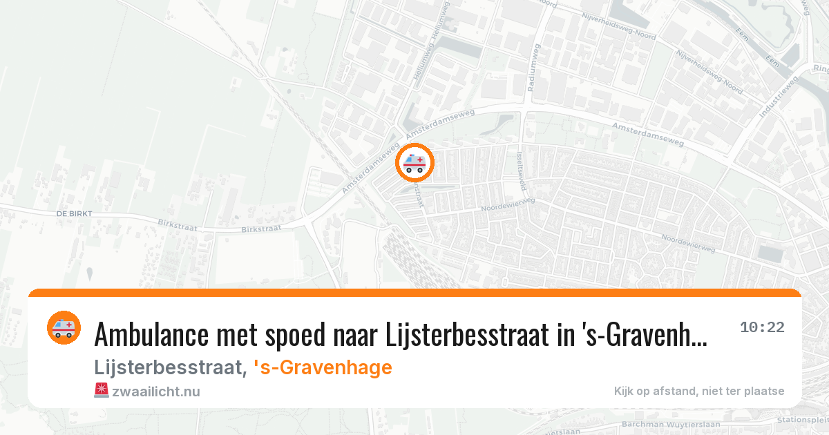 Ambulance met spoed naar Lijsterbesstraat in 's-Gravenhage — 30 mrt 2026