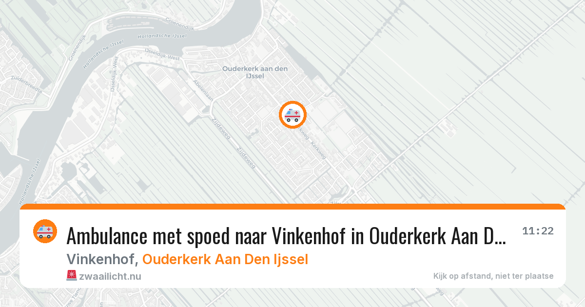 Ambulance met spoed naar Vinkenhof in Ouderkerk Aan Den Ijssel — 27 apr 2026
