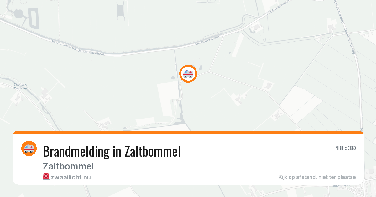 Brandmelding in Zaltbommel — 3 jul 2026