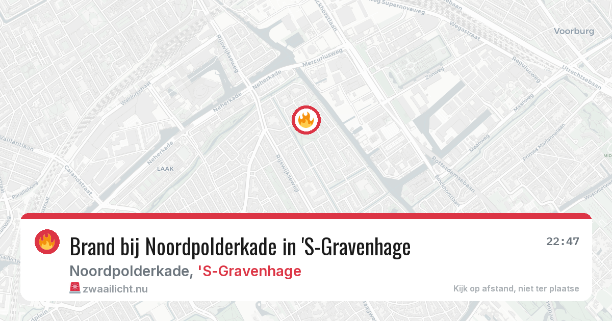 Brand bij Noordpolderkade in 'S-Gravenhage — 25 jul 2026