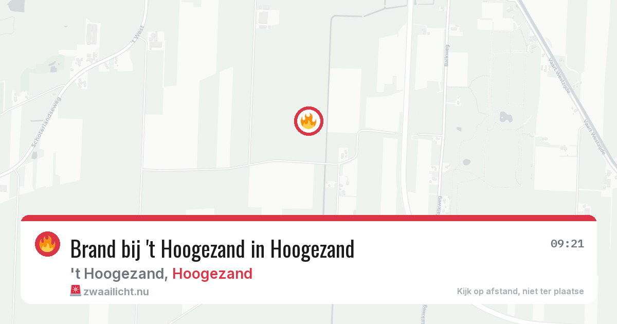Brand bij 't Hoogezand in Hoogezand — 21 mei 2026