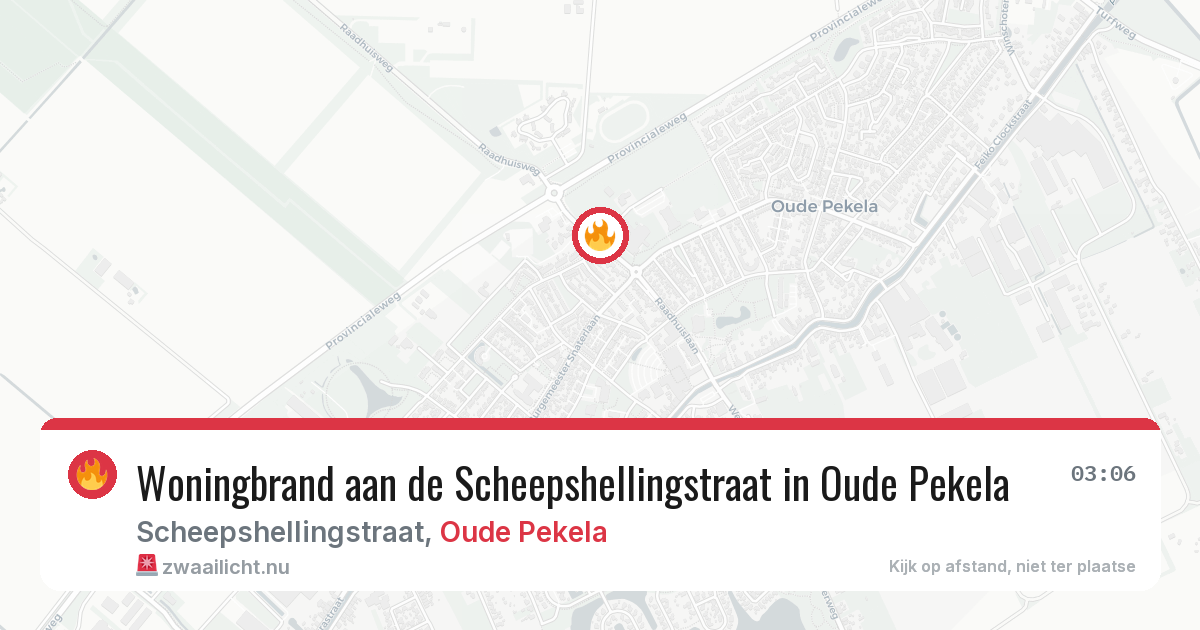Woningbrand aan de Scheepshellingstraat in Oude Pekela — 23 mei 2026