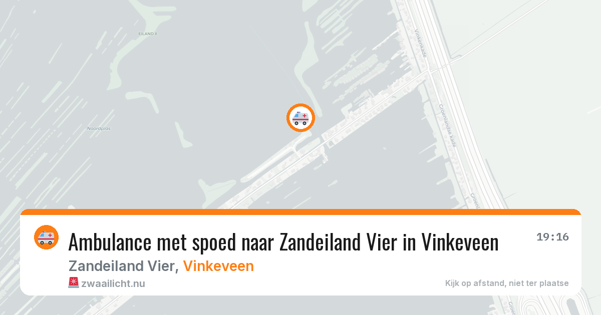 Ambulance met spoed naar Zandeiland Vier in Vinkeveen — 22 jul 2026