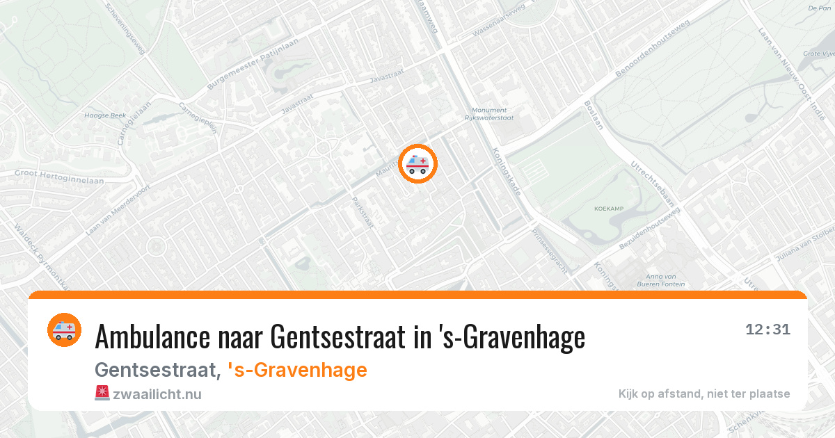 Ambulance naar Gentsestraat in 's-Gravenhage — 21 mrt 2026
