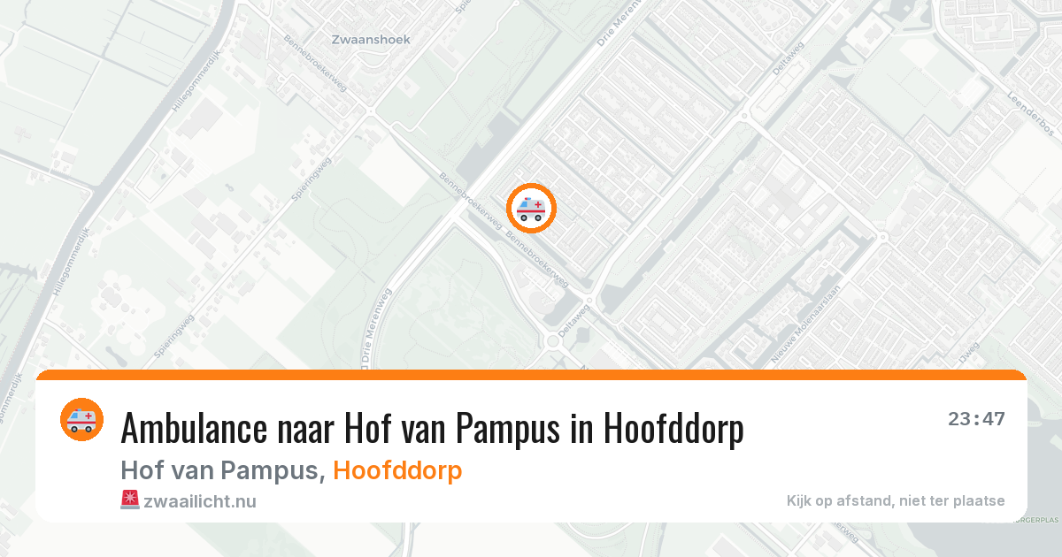 Ambulance naar Hof van Pampus in Hoofddorp — 26 jul 2026