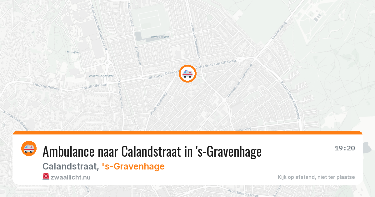 Ambulance naar Calandstraat in 's-Gravenhage — 14 feb 2026