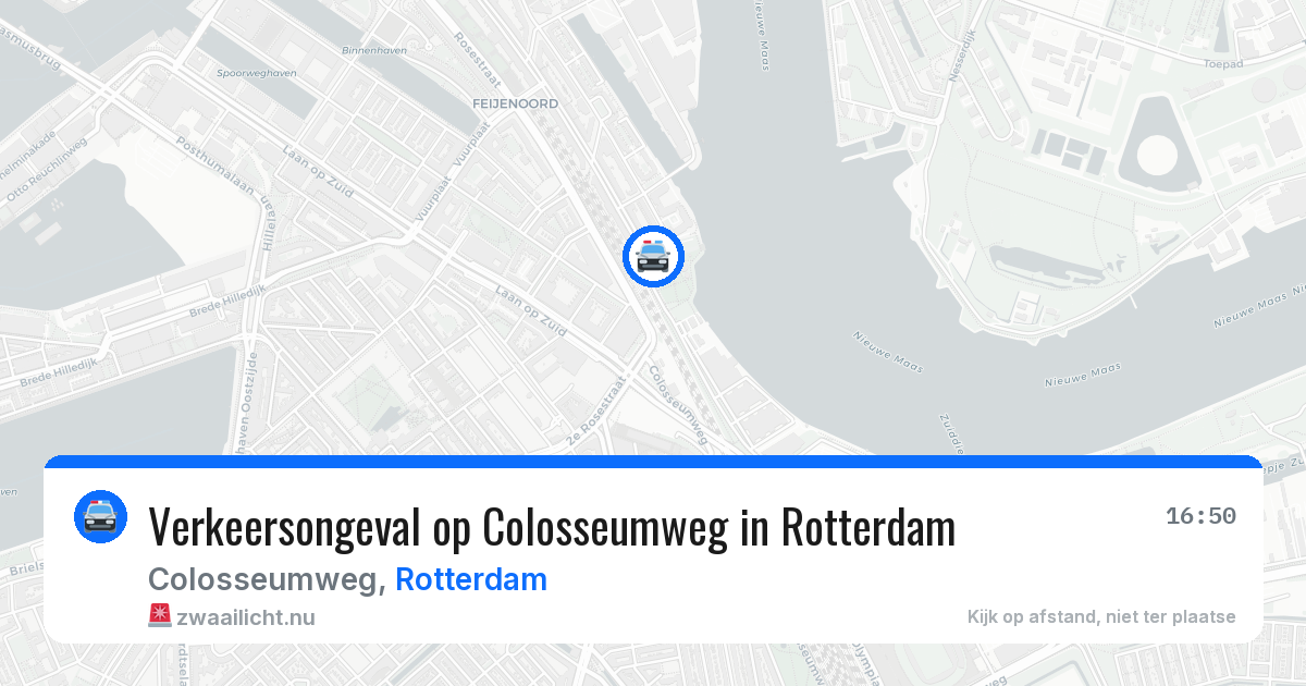 Verkeersongeval op Colosseumweg in Rotterdam — 27 mrt 2026