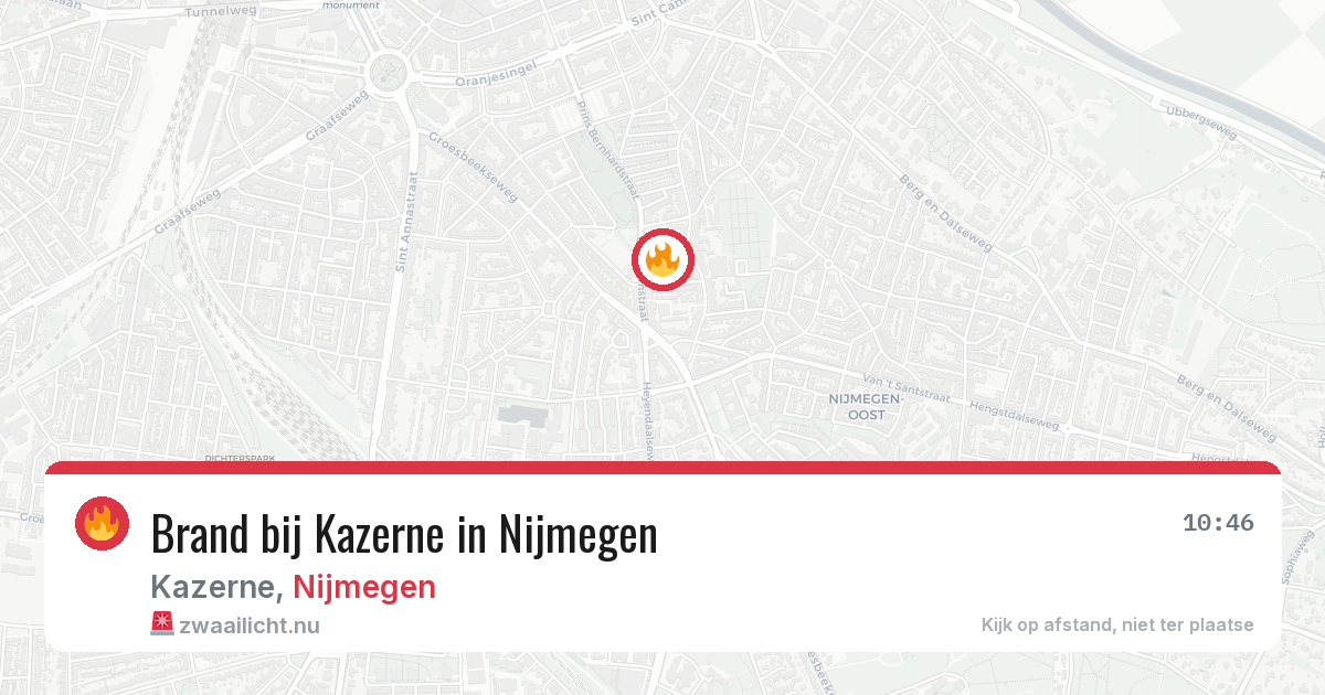 Brand bij Kazerne in Nijmegen — 9 jul 2026