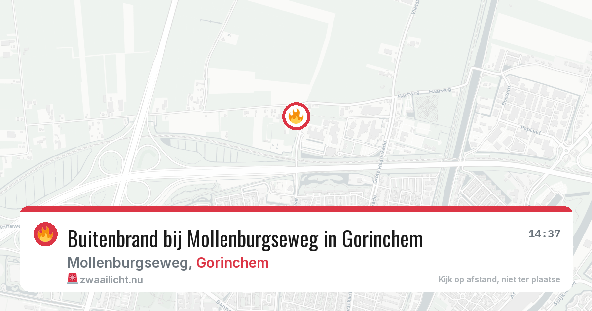 Buitenbrand bij Mollenburgseweg in Gorinchem — 19 mrt 2026