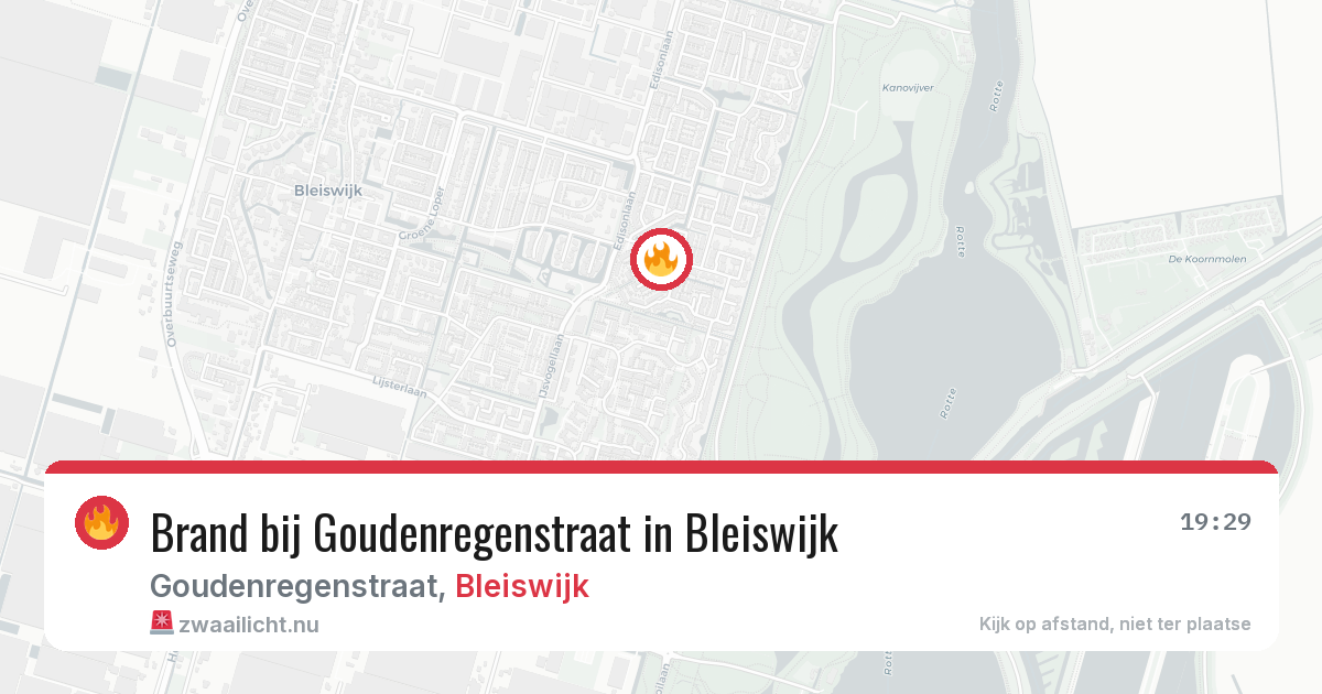 Brand bij Goudenregenstraat in Bleiswijk — 4 jun 2026
