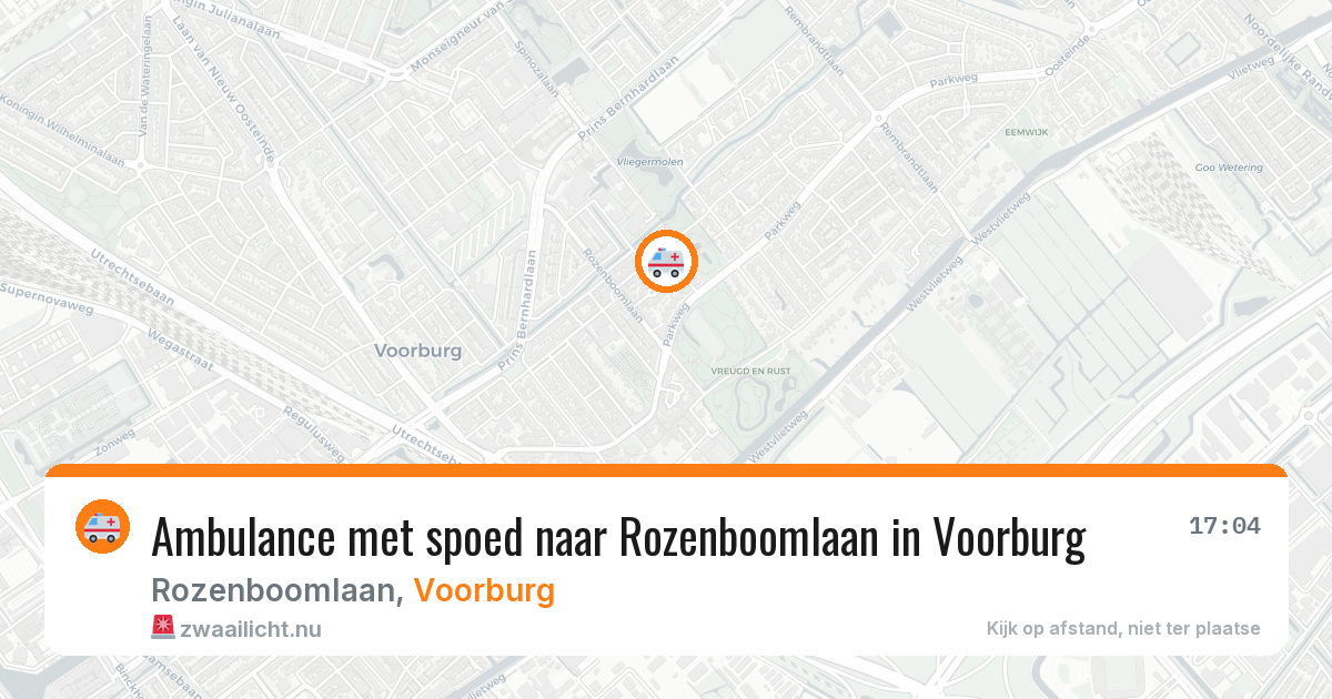 Ambulance met spoed naar Rozenboomlaan in Voorburg — 16 mrt 2026