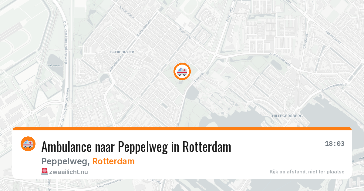 Ambulance naar Peppelweg in Rotterdam — 16 jul 2026