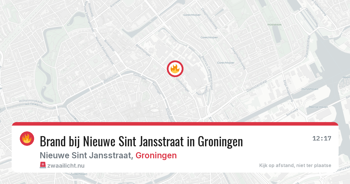 Brand bij Nieuwe Sint Jansstraat in Groningen — 25 mei 2026
