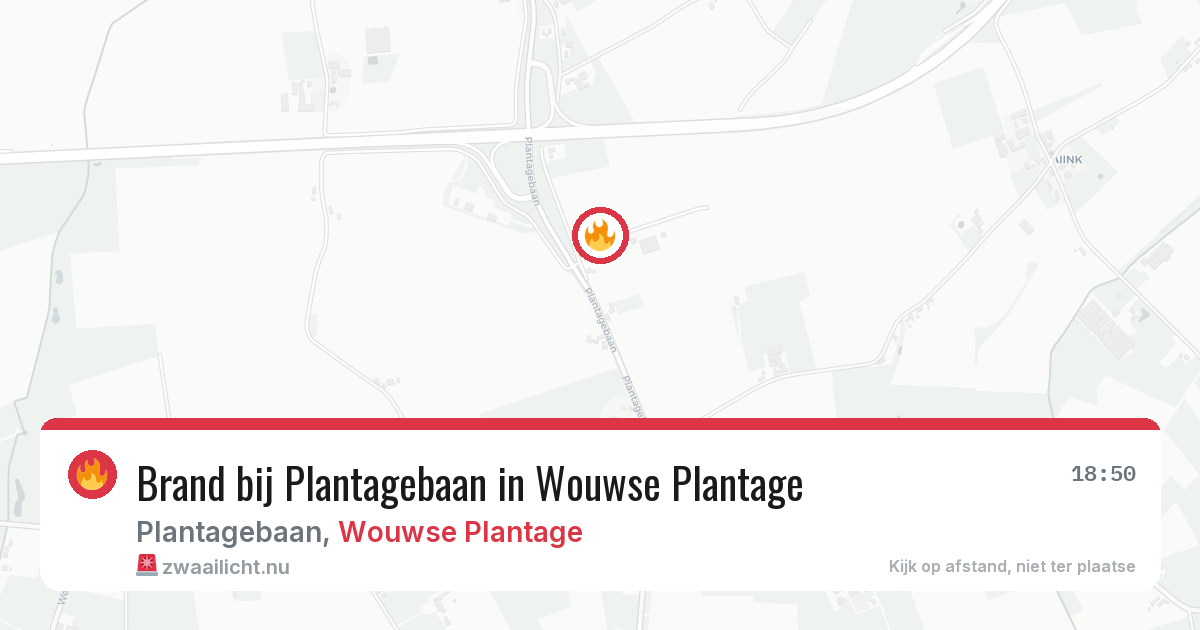Brand bij Plantagebaan in Wouwse Plantage — 12 jul 2026