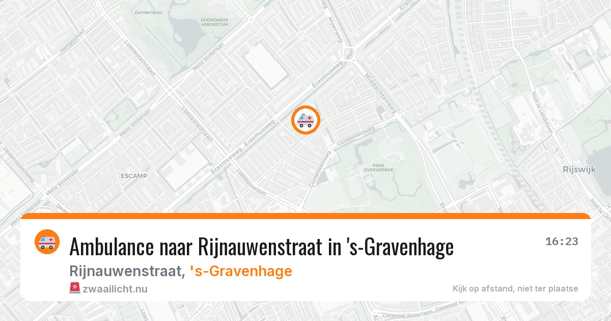 Ambulance naar Rijnauwenstraat in 's-Gravenhage — 20 apr 2026