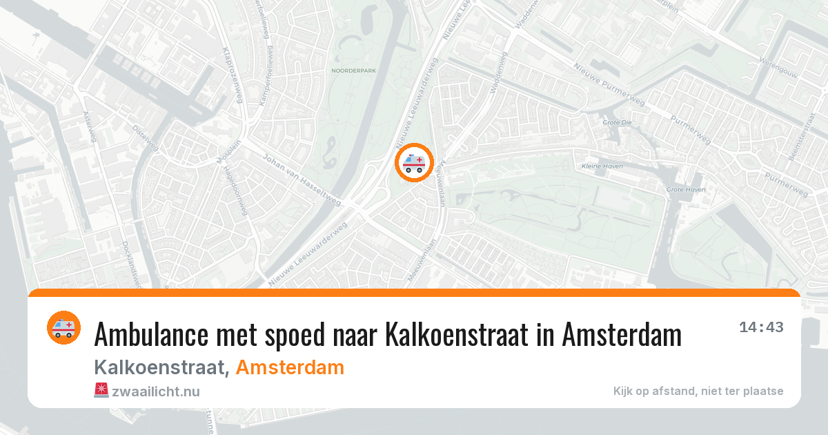Ambulance met spoed naar Kalkoenstraat in Amsterdam — 21 mei 2026