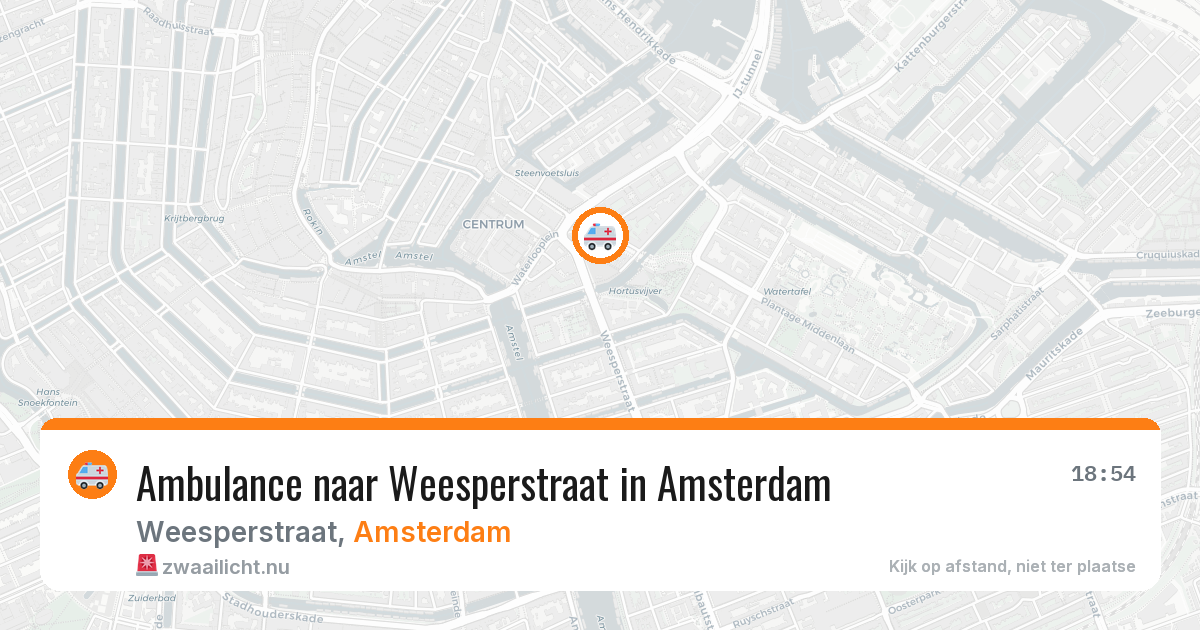 Ambulance naar Weesperstraat in Amsterdam — 26 jul 2026