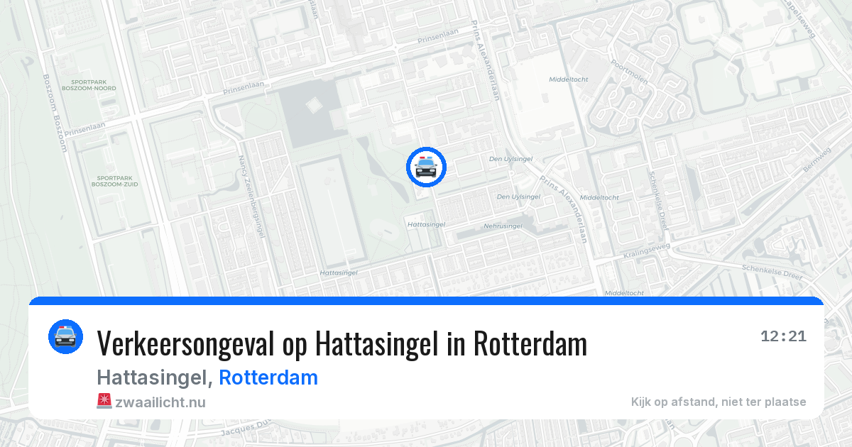 Verkeersongeval op Hattasingel in Rotterdam — 24 mei 2026