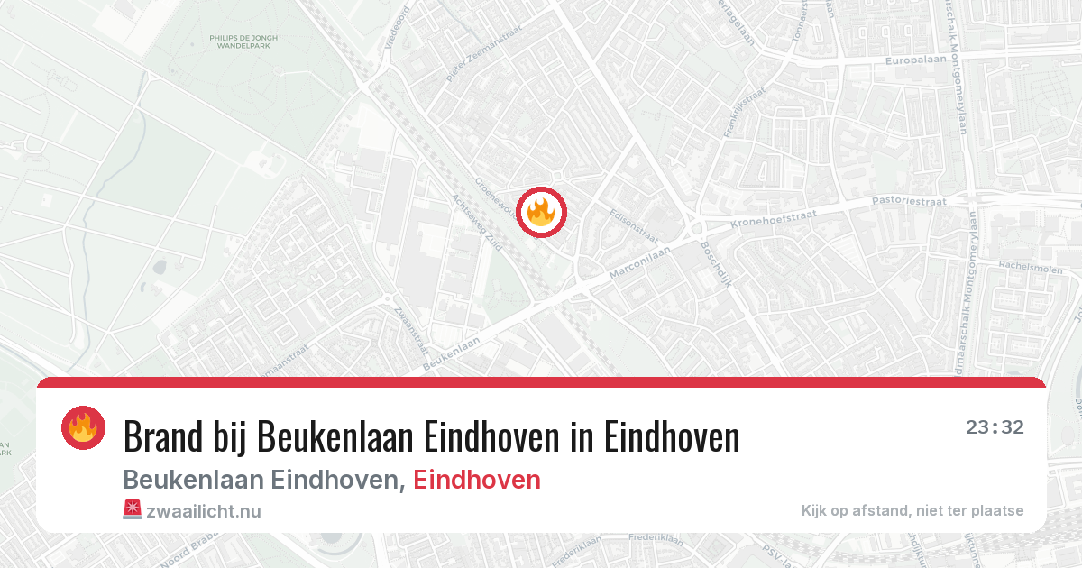 Brand bij Beukenlaan Eindhoven in Eindhoven — 17 jul 2026