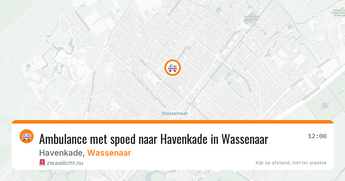 Ambulance met spoed naar Havenkade in Wassenaar — 25 jul 2026