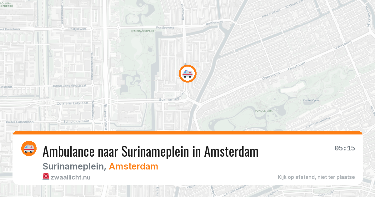 Ambulance naar Surinameplein in Amsterdam — 28 mei 2026