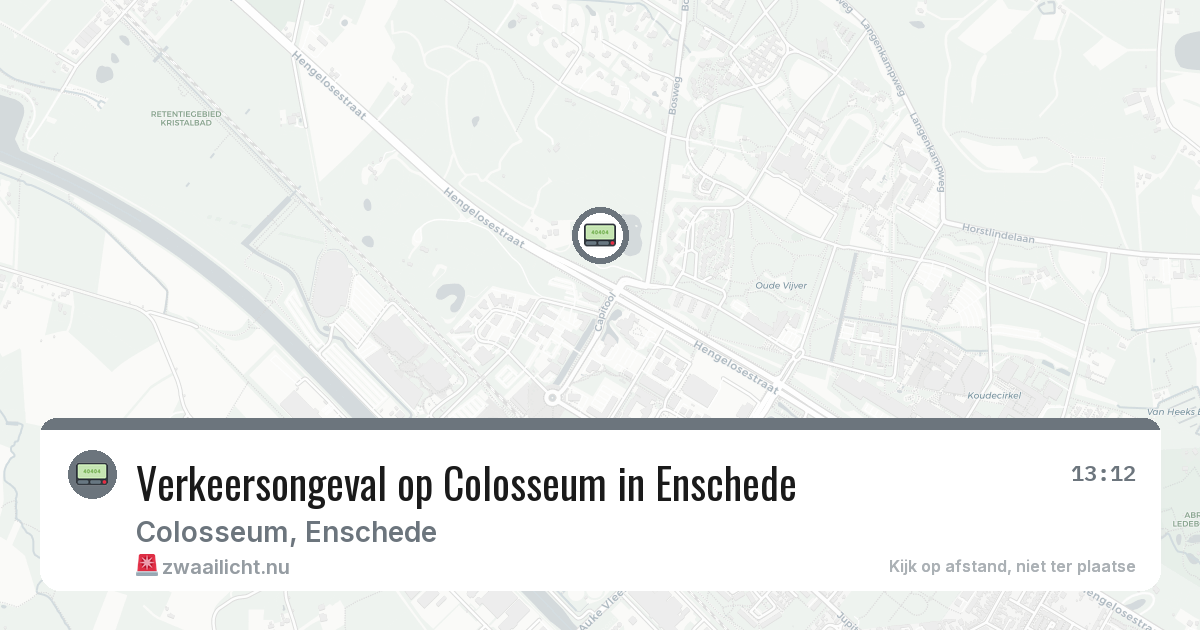 Verkeersongeval op Colosseum in Enschede — 21 jul 2026