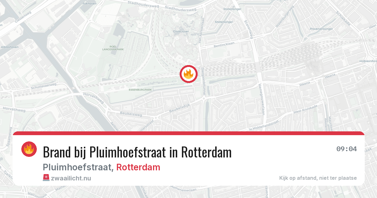Brand bij Pluimhoefstraat in Rotterdam — 18 jul 2026