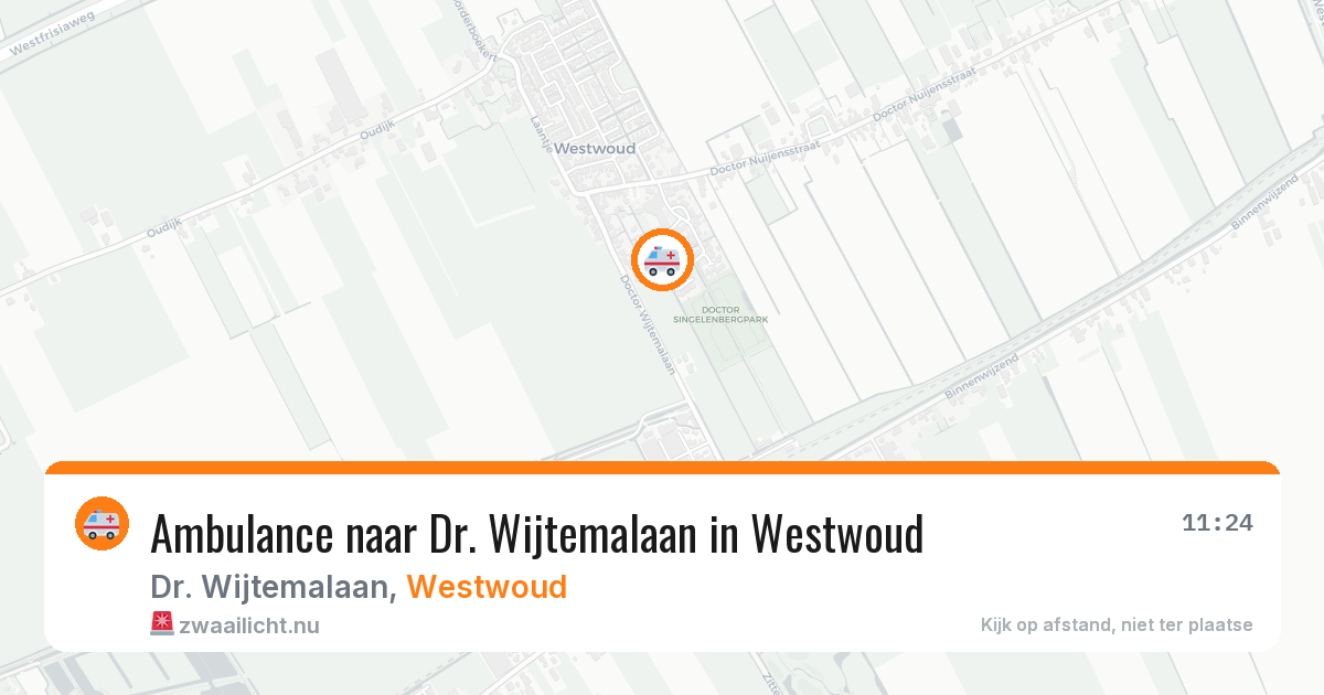 Ambulance naar Dr. Wijtemalaan in Westwoud — 24 mei 2026