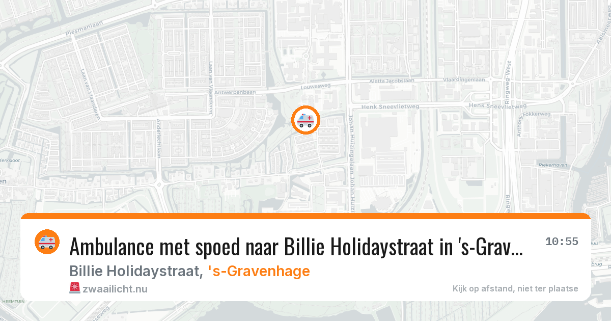 Ambulance met spoed naar Billie Holidaystraat in 's-Gravenhage — 16 feb 2026