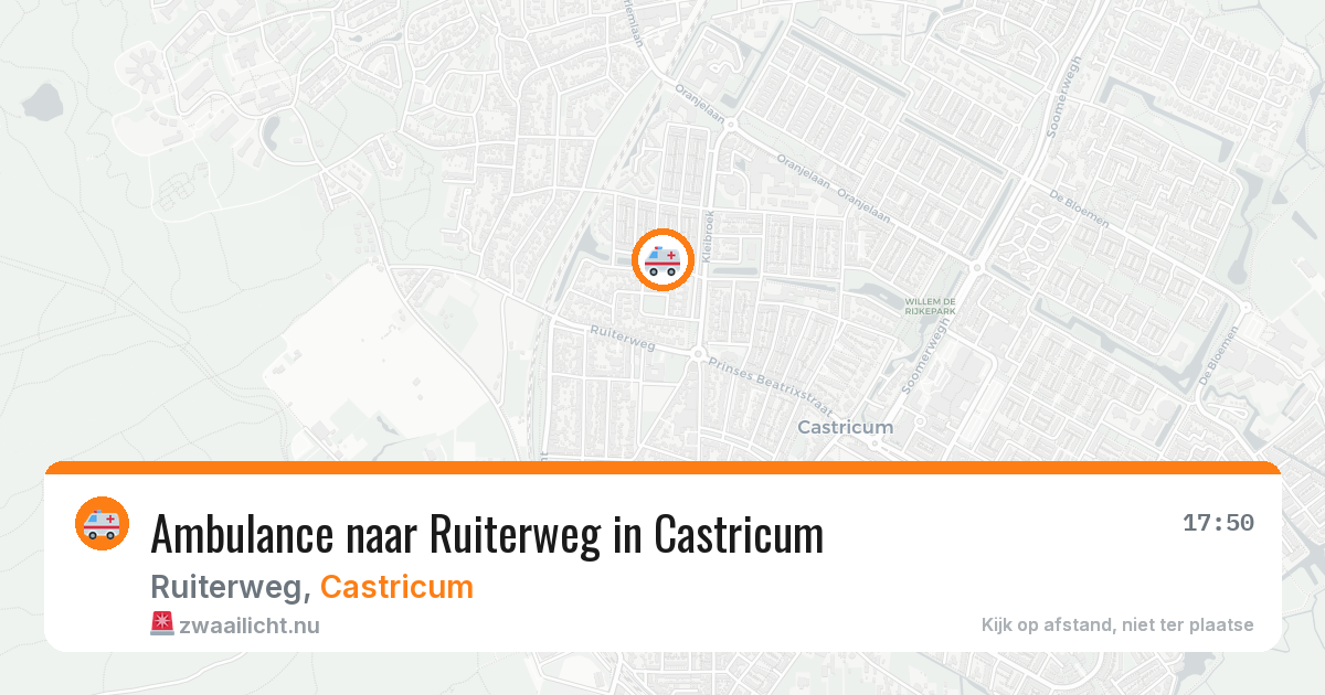 Ambulance naar Ruiterweg in Castricum — 25 jul 2026