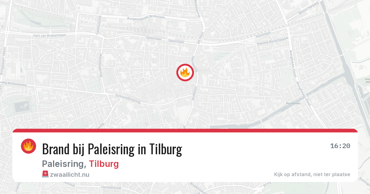 Brand bij Paleisring in Tilburg — 15 jul 2026