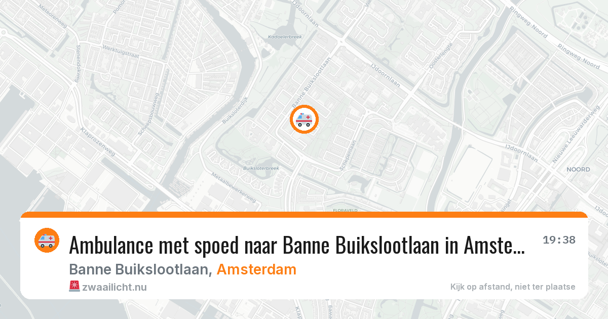 Ambulance met spoed naar Banne Buikslootlaan in Amsterdam — 23 apr 2026