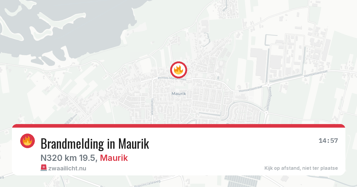 Brandmelding in Maurik — 9 jul 2026