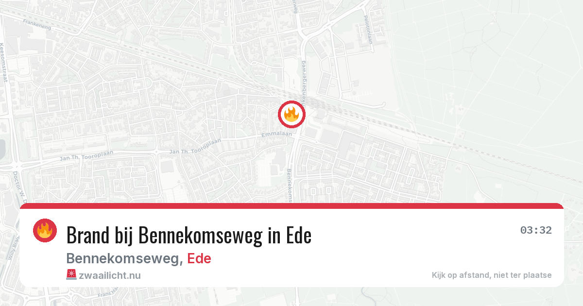 Brand bij Bennekomseweg in Ede — 29 mei 2026