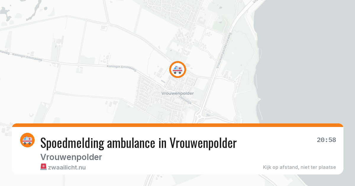 Spoedmelding ambulance in Vrouwenpolder — 14 mei 2026
