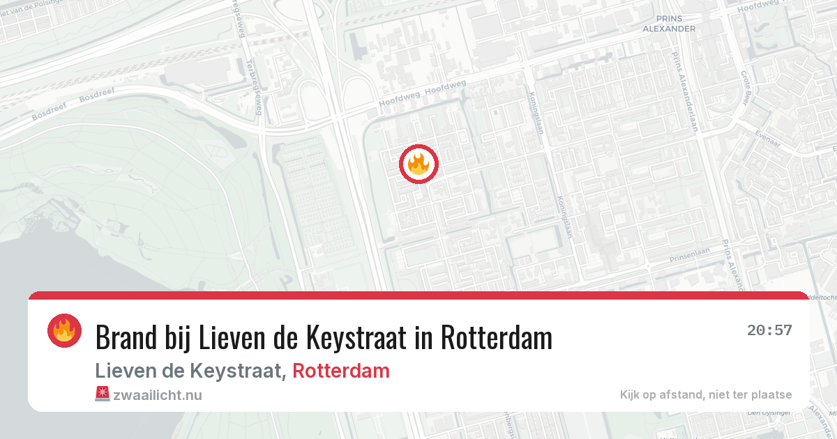 Brand bij Lieven de Keystraat in Rotterdam — 1 jun 2026