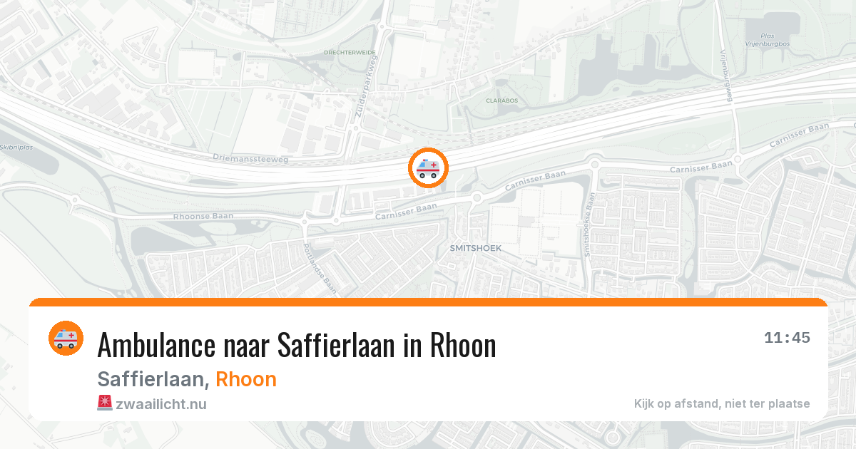 Ambulance naar Saffierlaan in Rhoon — 12 jul 2026