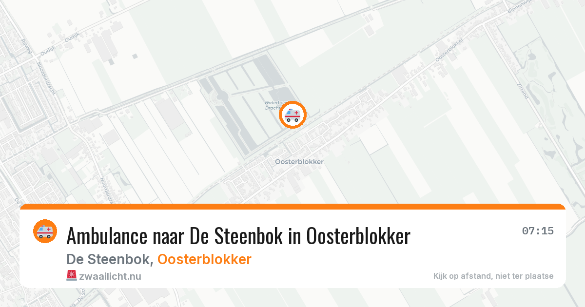 Ambulance naar De Steenbok in Oosterblokker — 28 apr 2026