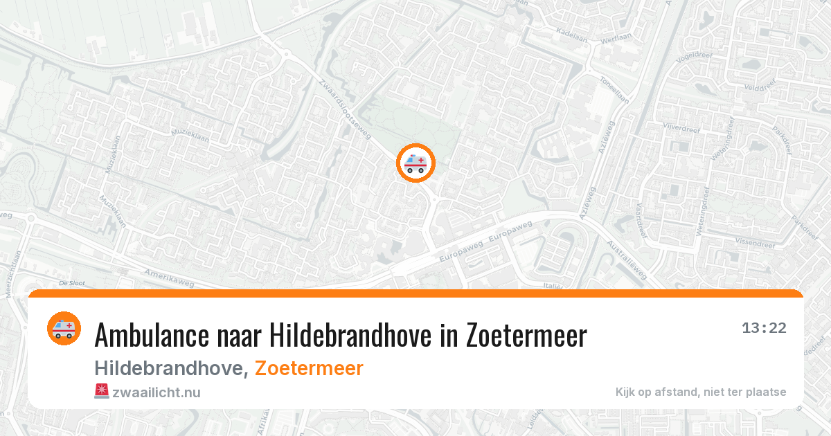 Ambulance naar Hildebrandhove in Zoetermeer — 2 jun 2026