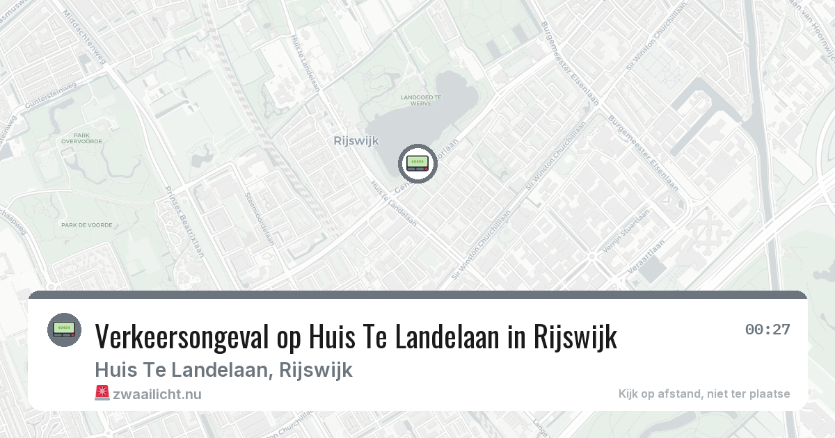 Verkeersongeval op Huis Te Landelaan in Rijswijk — 21 feb 2026