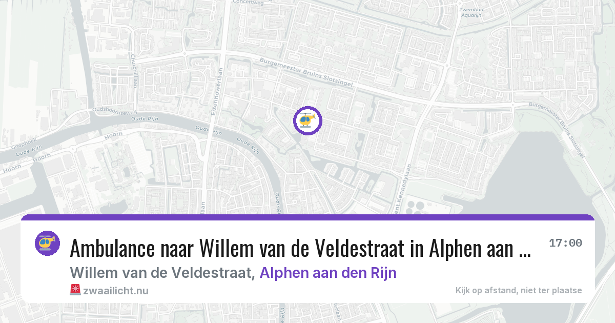 Ambulance naar Willem van de Veldestraat in Alphen aan den Rijn — 1 mrt 2026