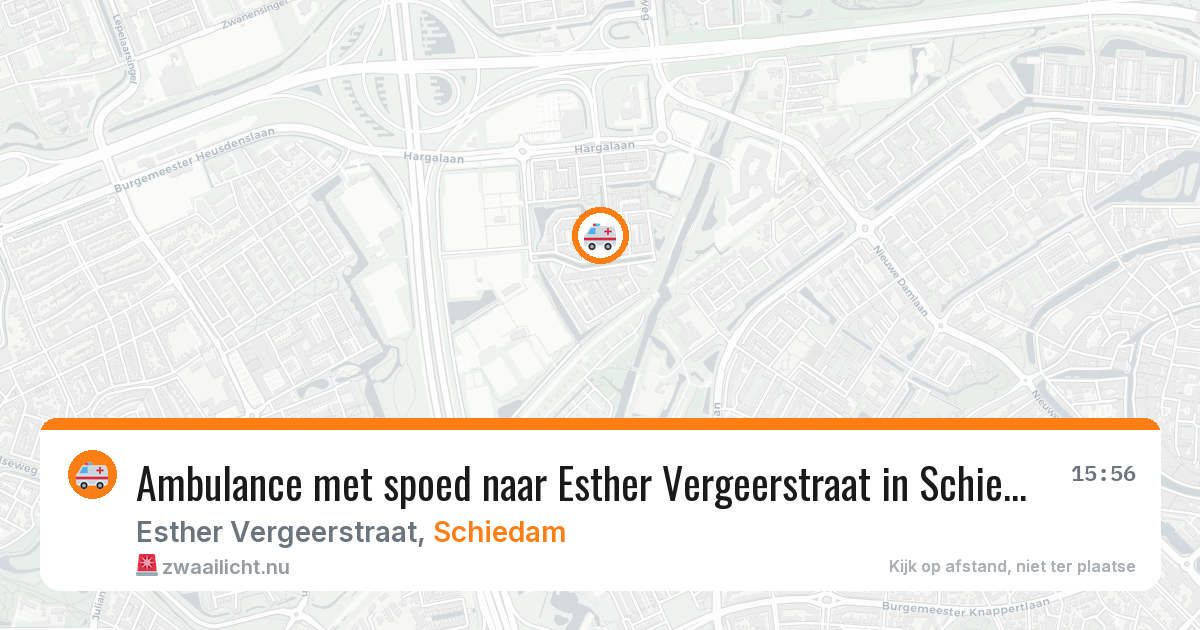 Ambulance met spoed naar Esther Vergeerstraat in Schiedam — 2 jun 2026