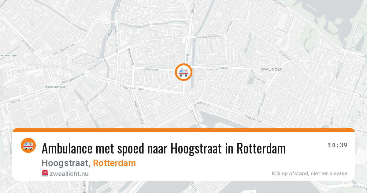 Ambulance met spoed naar Hoogstraat in Rotterdam — 19 mei 2026