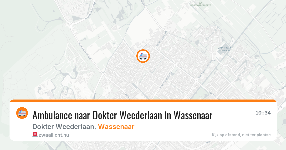 Ambulance naar Dokter Weederlaan in Wassenaar — 25 jul 2026