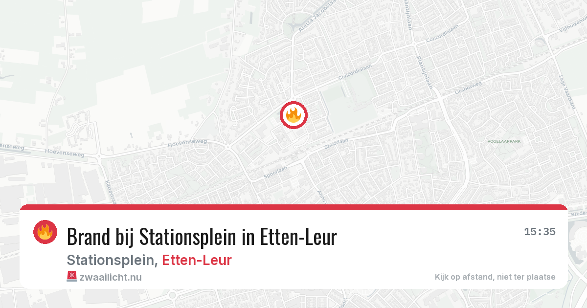Brand bij Stationsplein in Etten-Leur — 20 mei 2026
