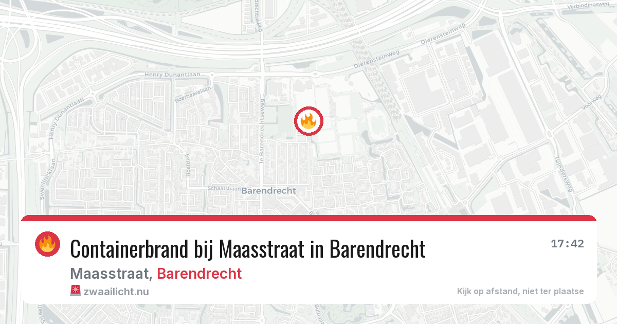 Containerbrand bij Maasstraat in Barendrecht — 5 jun 2026