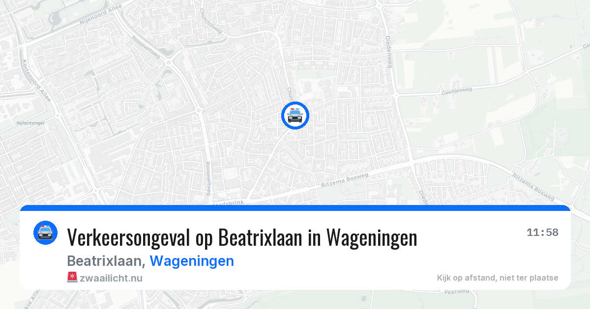 Verkeersongeval op Beatrixlaan in Wageningen — 21 jul 2026
